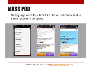 Vehicle Tracking & Proof Of Delivery (POD) Solution By Detrack | PPTX