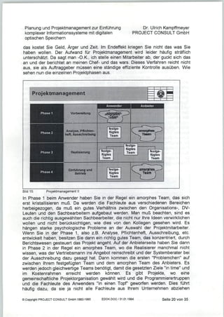 [DE] Planung und Projektmanagement zur Einführung komplexer Informationssysteme mit digitalen optischen Speichern |  Dr. U...