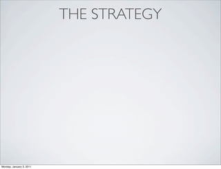 THE STRATEGY




Monday, January 3, 2011
 