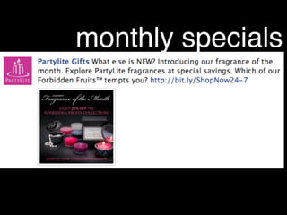 monthly specials
 