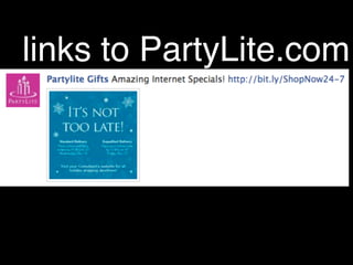 links to PartyLite.com
 