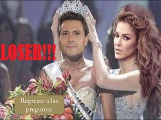 LOSER




Regresar a las
 preguntas
 