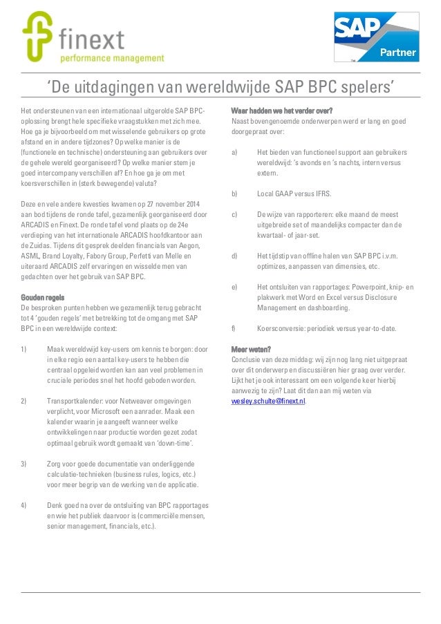Samenvatting De Uitdagingen Van Wereldwijde Sap Bpc Spelers