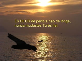És DEUS de perto e não de longe, nunca mudastes Tu és fiel. 