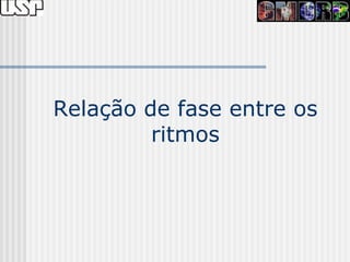 Relação de fase entre os
         ritmos
 