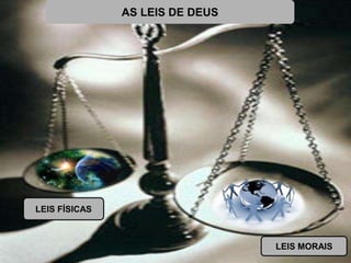 AS LEIS DE DEUS
LEIS FÍSICAS
LEIS MORAIS
 