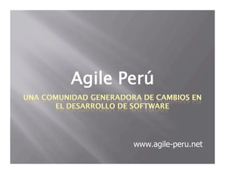 www.agile-peru.net
 