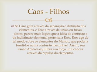 Deuses Primordiais Mitologia Grega Caos Ppt