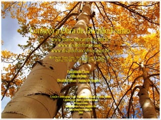 Conheça a Obra de Divaldo Franco www.mansaodocaminho.com.br www.divaldofranco.com www.divaldofrancofotos.com.br Rua Jayme Vieira Lima, 104 Pau da Lima - Salvador - BA  CEP:41235-500 Tel.:(71)3409-8310  3409-8311 Extraído do Livro: Filho de Deus Divaldo Franco / Joanna de Ângelis Criação e montagem: Jorge Moehlecke e Rejane de Santa Helena Colaboração: Suely Caldas Schubert Música-Kitaro Imagem-http://www.kepguru.hu  [email_address] 2008 