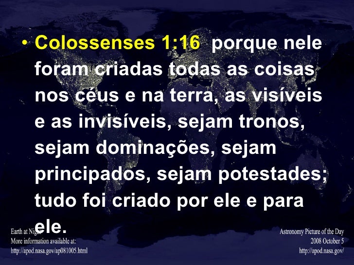 Pois Nele Foram Criadas Todas As Coisas