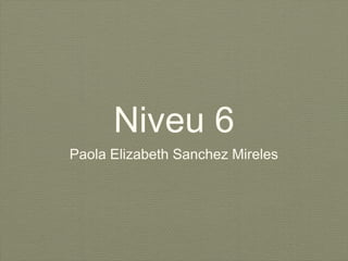 Niveu 6
Paola Elizabeth Sanchez Mireles
 