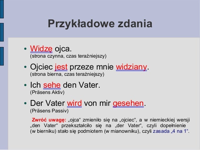 Strona Bierna Niemiecki Czas Przeszły Strona bierna w języku niemieckim (Marcin Perliński)