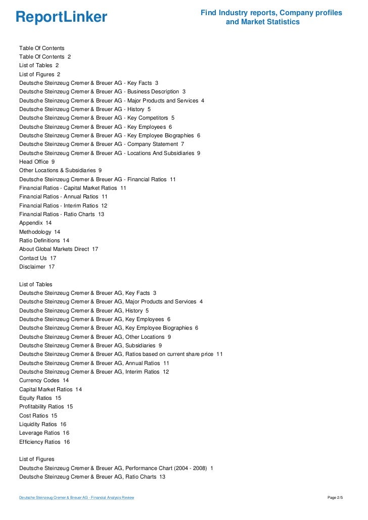 cremer steinzeug breuer deutsche financial ag analysis