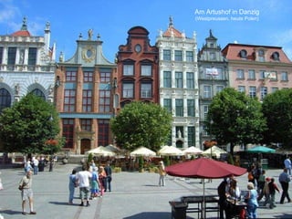 Am Artushof in Danzig (Westpreussen, heute Polen) 