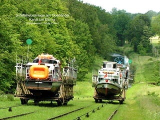 Schiffshebeanlage am Oberländer Kanal bei Elbing  (Ostpreussen, heute Polen) 