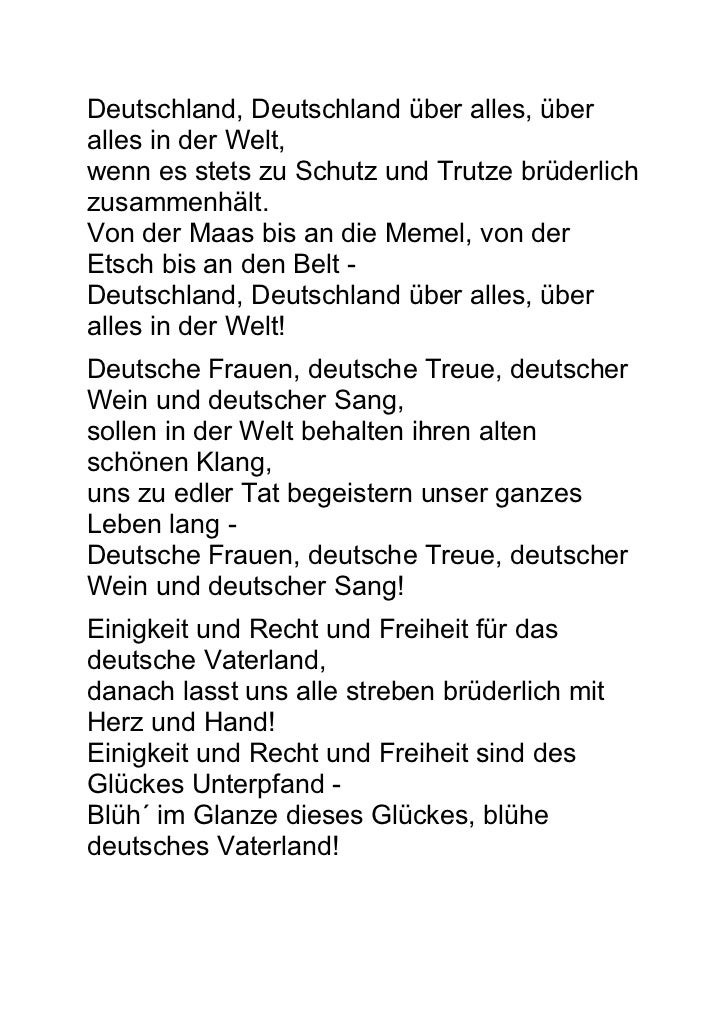 Hymne Deutschland Hymne Deutschland