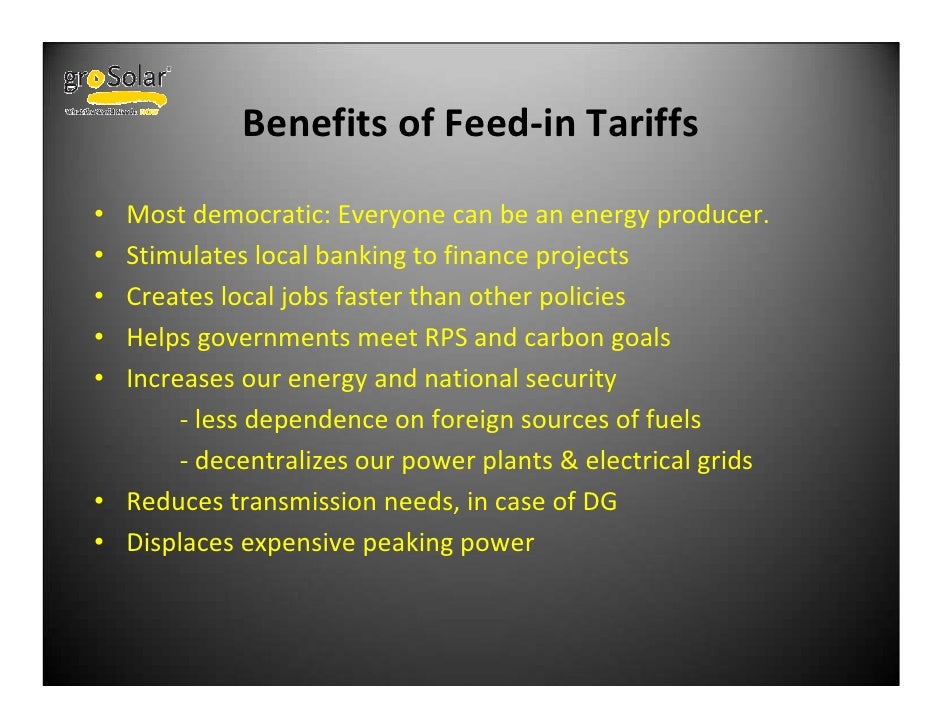Feedin Tariffs