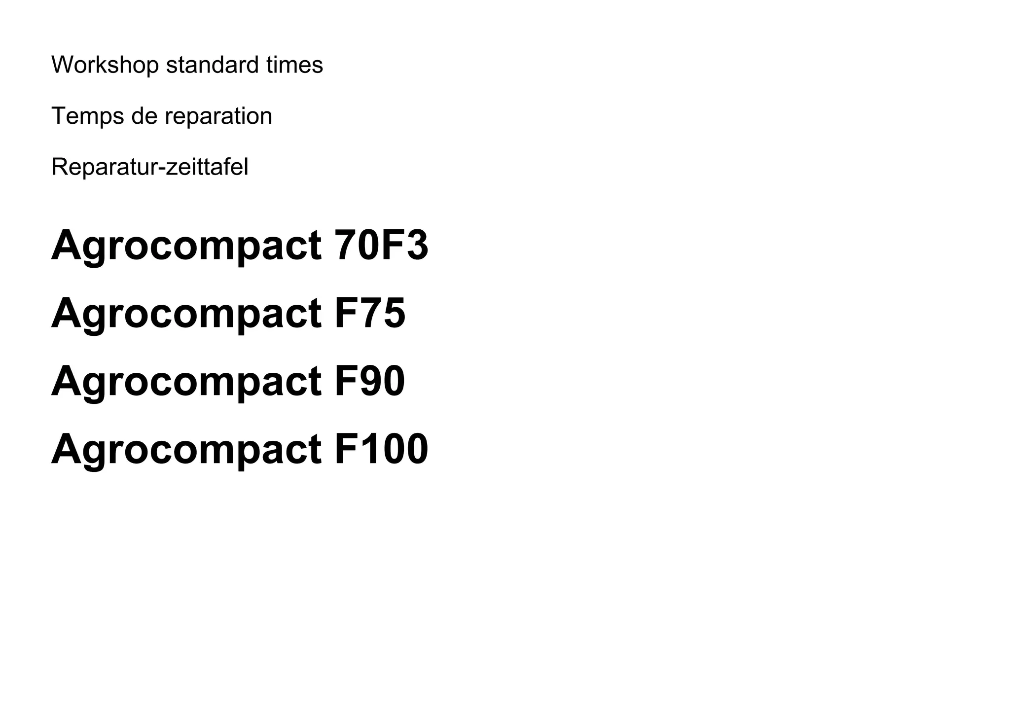 Deutz fahr f100 tractor parts catalogue manual PDF