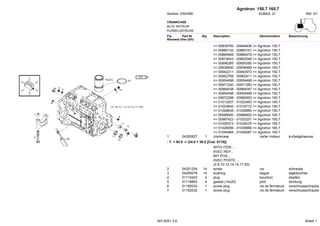 Deutz fahr agrotron 120 tractor parts catalogue manual