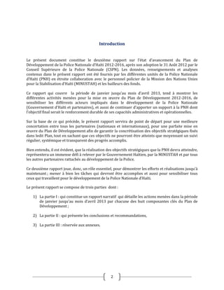 Deuxieme rapport du plan de developpement de la pnh 2012 2016 v1.6 | PDF
