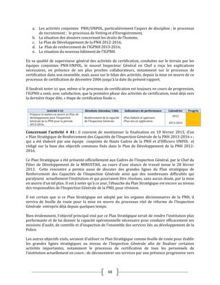 Deuxieme rapport du plan de developpement de la pnh 2012 2016 v1.6 | PDF