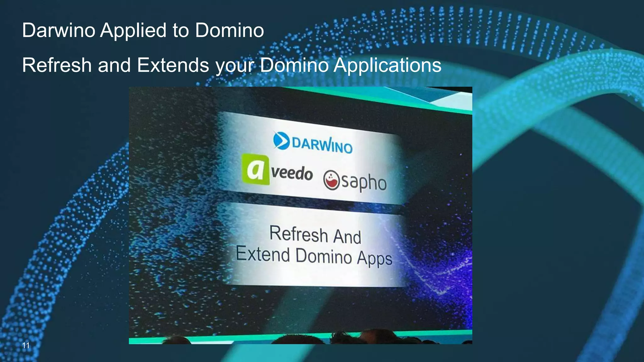 Darwino Applied to Domino
Refresh and Extends your Domino Applications
11
 