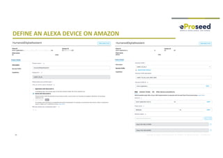 Copyright © 2018, eProseed and/or its affiliates. All rights reserved. | Confidential
DEFINE AN ALEXA DEVICE ON AMAZON
35
 