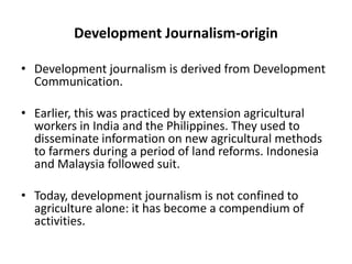 Development Journalism Module Dev. journalism | PPTX