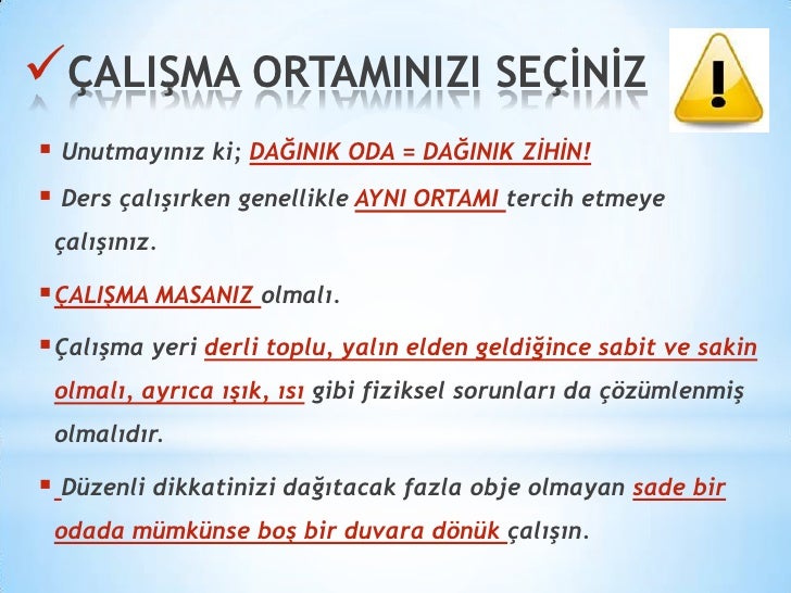 Verimli Ders Çalışma Teknikleri