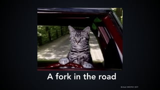 @mlteal | #WCPHX | 2019
A fork in the road
 