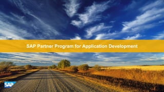 Legal Disclaimer
The information in this communication is confidential and proprietary to SAP, and is for general informational
purposes only; this information shall not be binding on SAP, nor shall this communication be construed or argued as a
commitment or promise to do anything. SAP has no obligation to pursue any course of business outlined in this
document or any related presentation, or to develop or release any functionality mentioned therein. It would be
unreasonable for you to rely on the statements made in this presentation as it is understood that SAP may, at any time,
unilaterally, without any liability whatsoever, change, alter, revise, or abandon any part of its plans with respect to the
software discussed herein. You agree that plans related to SAP HANA Cloud are not guaranteed in any way, shape, or
form and SAP HEREBY EXPRESSLY DISCLAIMS ANY AND ALL WARRANTIES, EXPRESS OR IMPLIED (INCLUDING ALL
WARRANTIES OF MERCHANTABILITY, AND ALL WARRANTIES OF FITNESS FOR A PARTICULAR PURPOSE) in any
way arising from, related to, or in any way connected to the information contained in the message. The information
contained in this communication, and any related presentation on SAP's strategy and possible future developments,
products and or platforms directions and functionality are all subject to change and may be changed by SAP at any
time for any reason without notice. This information is not a commitment, promise or legal obligation to deliver any
material, code or functionality. As noted above, this information is provided without a warranty of any kind, either
express or implied, including but not limited to, the implied warranties of merchantability, fitness for a particular
purpose, or non-infringement. This information serves for informational purposes only. SAP assumes no responsibility
for errors or omissions. You agree that it shall not share the contents of this communication (in whole or in part) with
any person or organization without the prior express written consent of SAP, and it is agreed that you shall indemnify
and hold SAP entirely harmless from and against any loss, harm, claim, demand, or consequence arising from, related
to, or in any way connected to this communication, or any un-permitted disclosure of the contents of this message.

SAP Partner Program for Application Development

© 2014 SAP AG or an SAP affiliate company. All rights reserved.

32

 