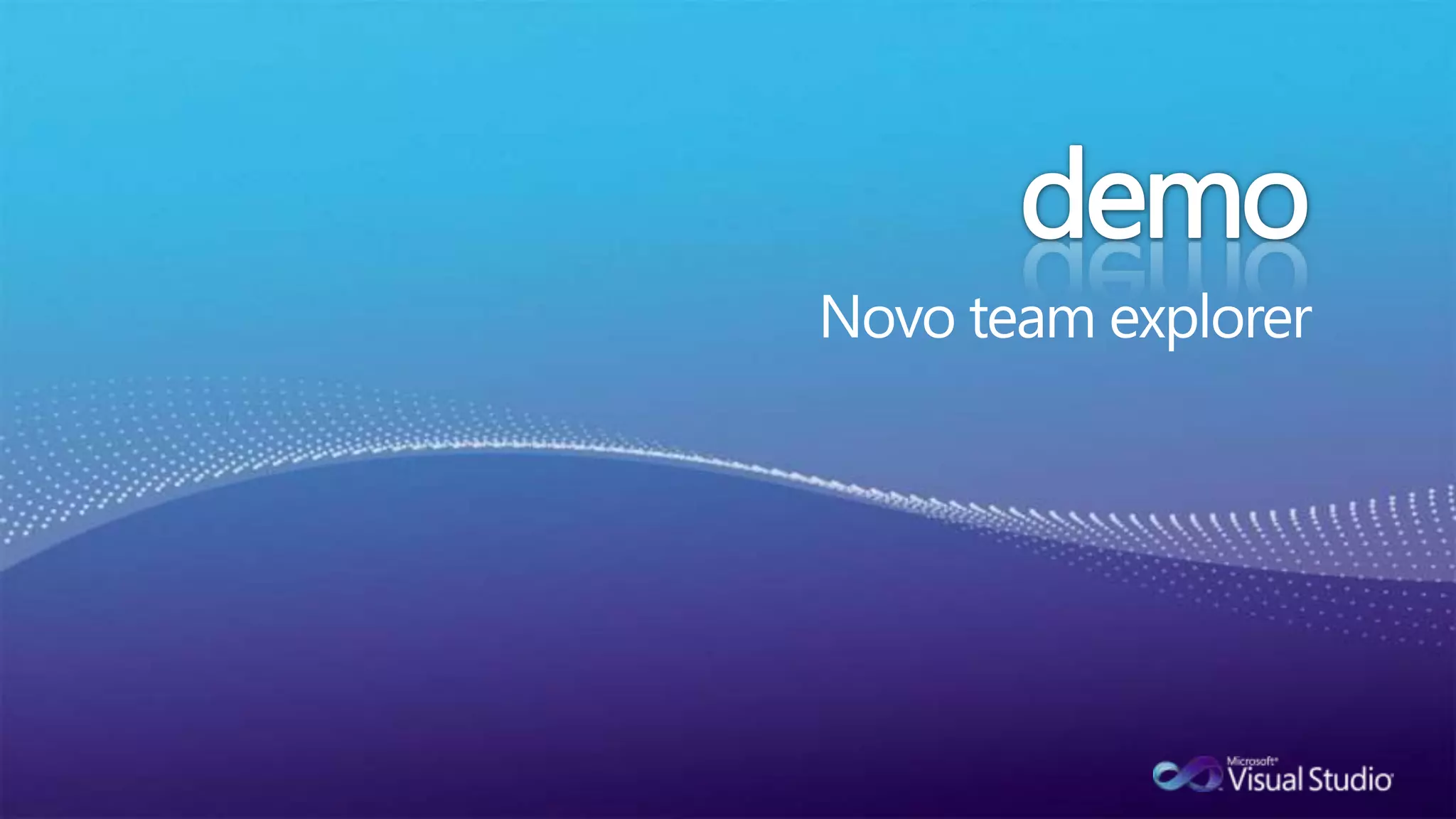 demoNovo team explorer