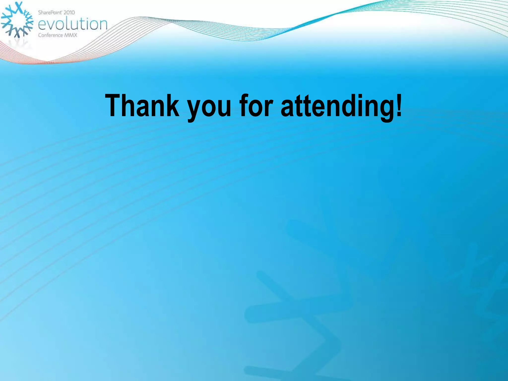 Thank you for attending! 