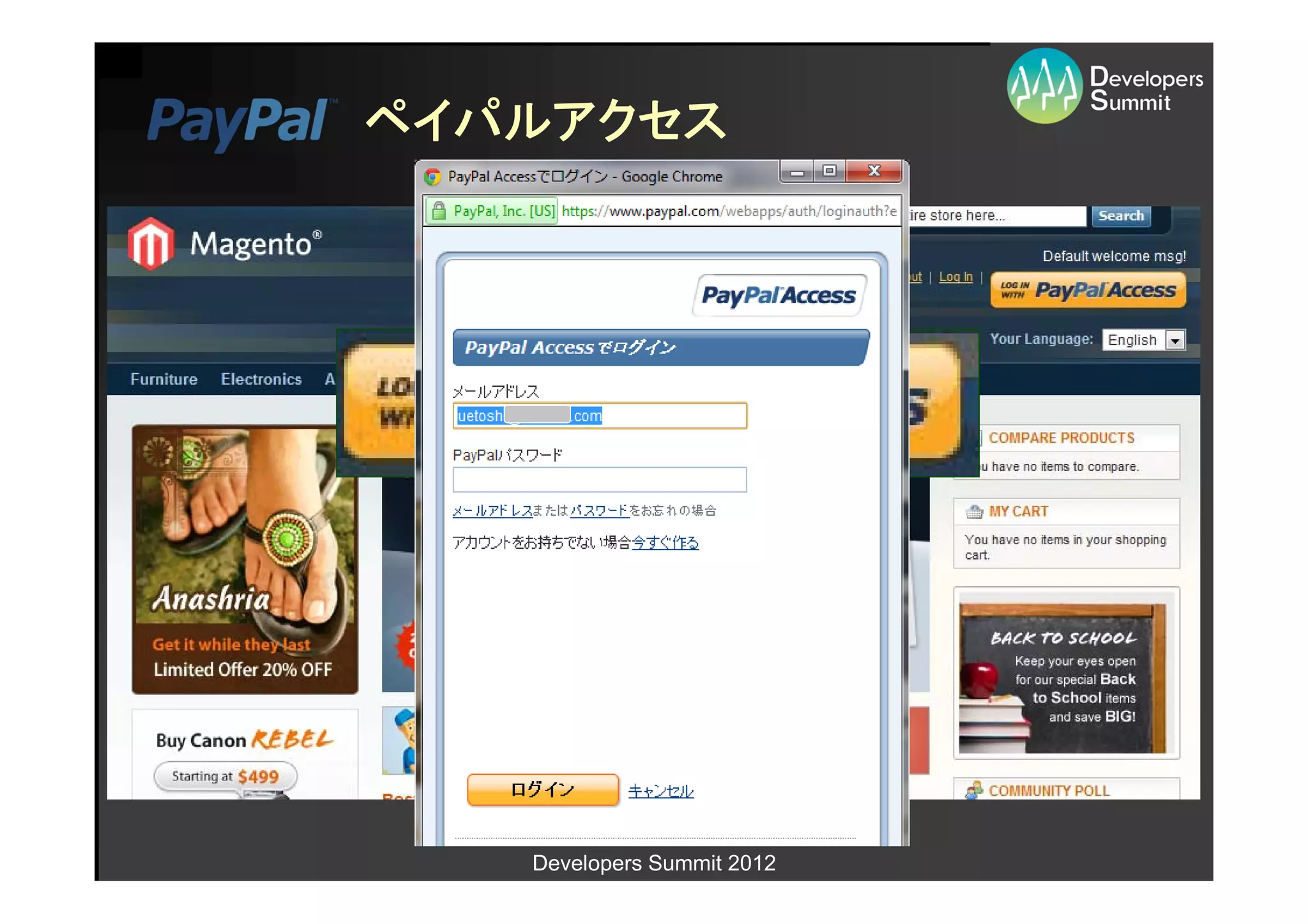 ペイパルアクセス




   Developers Summit 2012
 