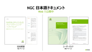 NGC 日本語ドキュメント
Web で公開中
ユーザーガイド
44 ページ
技術概要
10 ページ
 