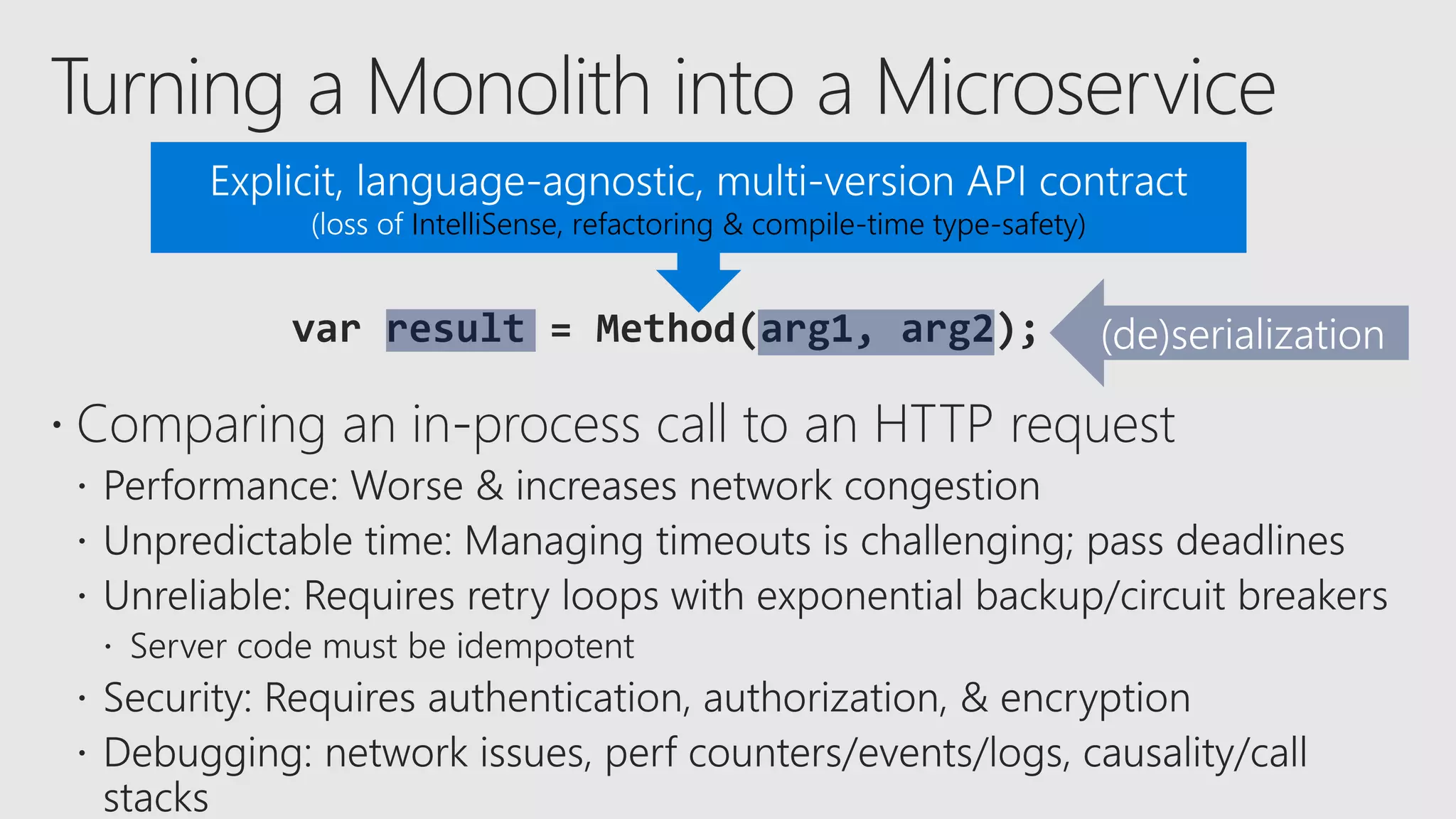 IntelliSense, refactoring & compile-time type-safety)
 