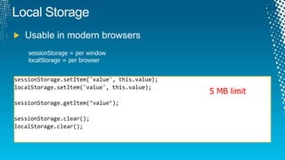 ModernizrShiv’r + InspectorSimple way to check feature supportConditional JS and CSS.multiplebgs div p {  /* properties for browsers that     support multiple backgrounds */}.no-multiplebgs div p {  /* optional fallback properties     for browsers that don't */}if (Modernizr.canvas) {   //Canvas supported}if (Modernizer.cssColumns){  //Columns supported}//Etc...*Don’t use with IE HTML5shiv. One or the other.