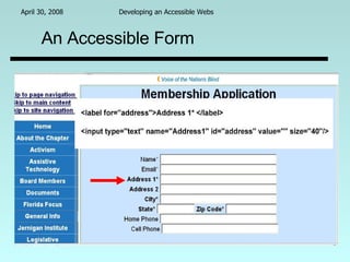 An Accessible Form 