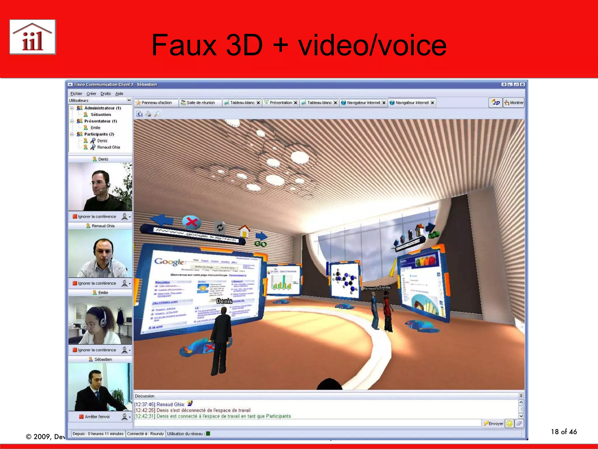 Faux 3D + video/voice 