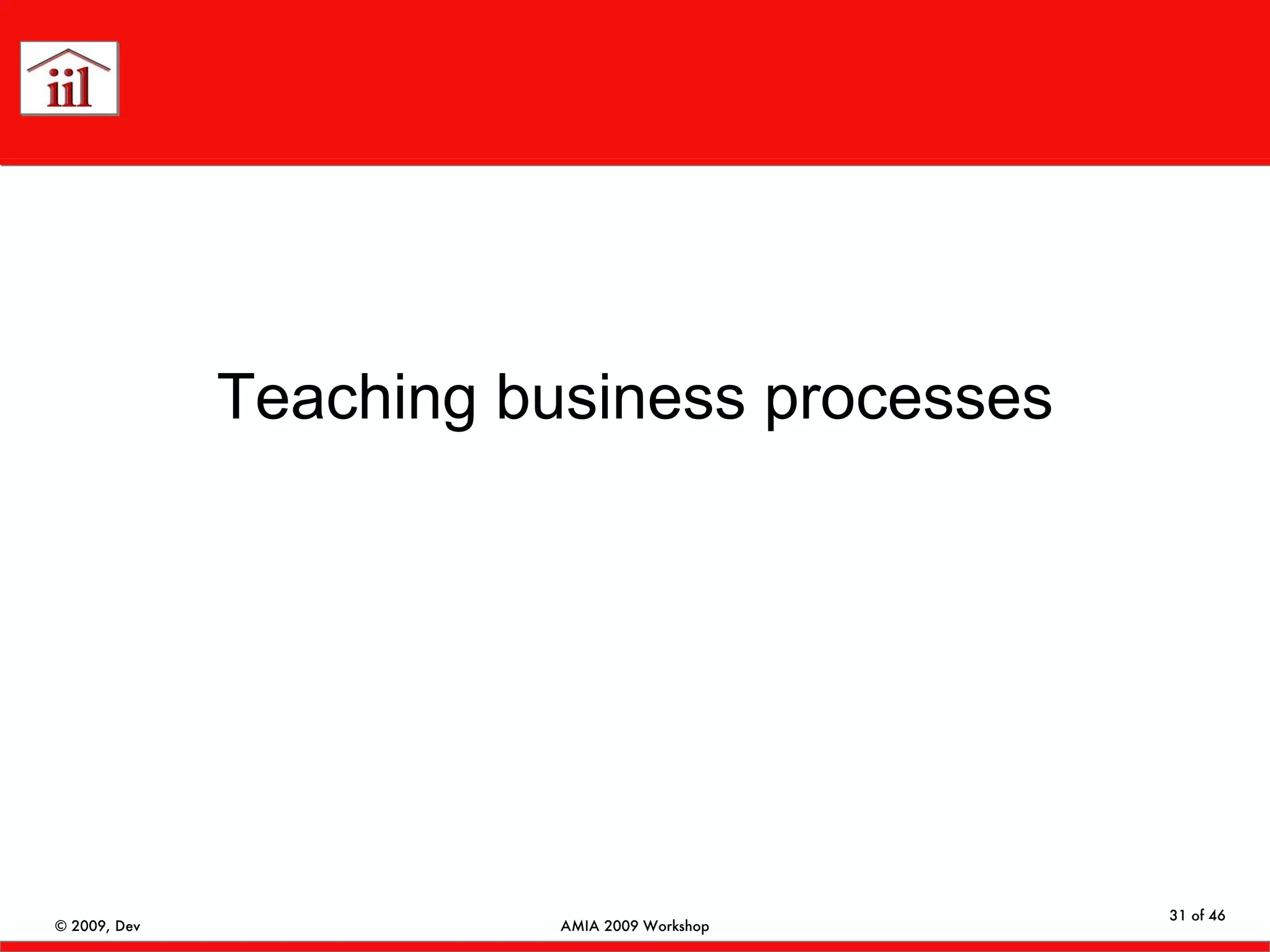 Teaching business processes 