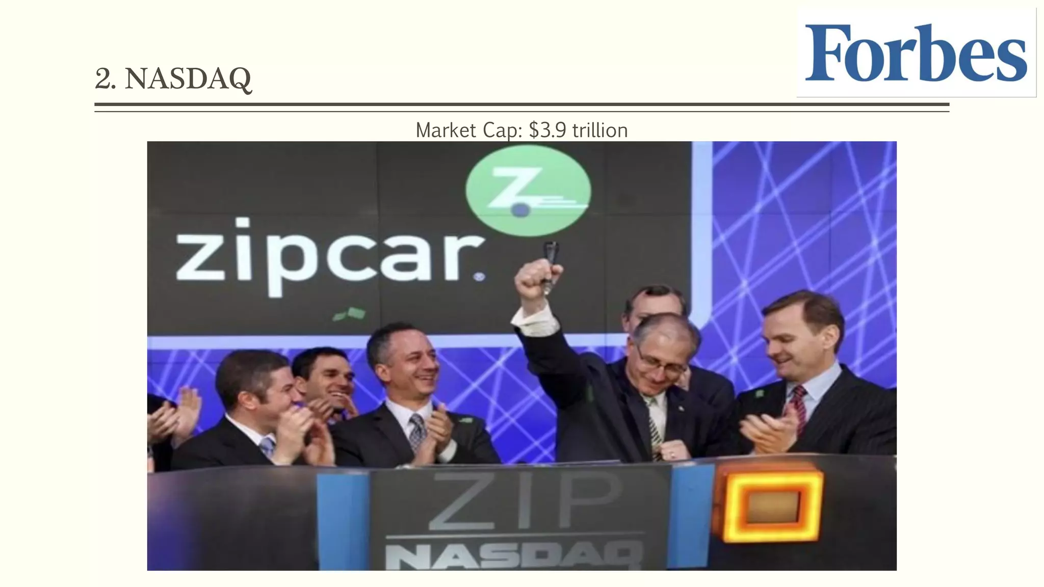 2. NASDAQ 
Market Cap: $3.9 trillion 
 