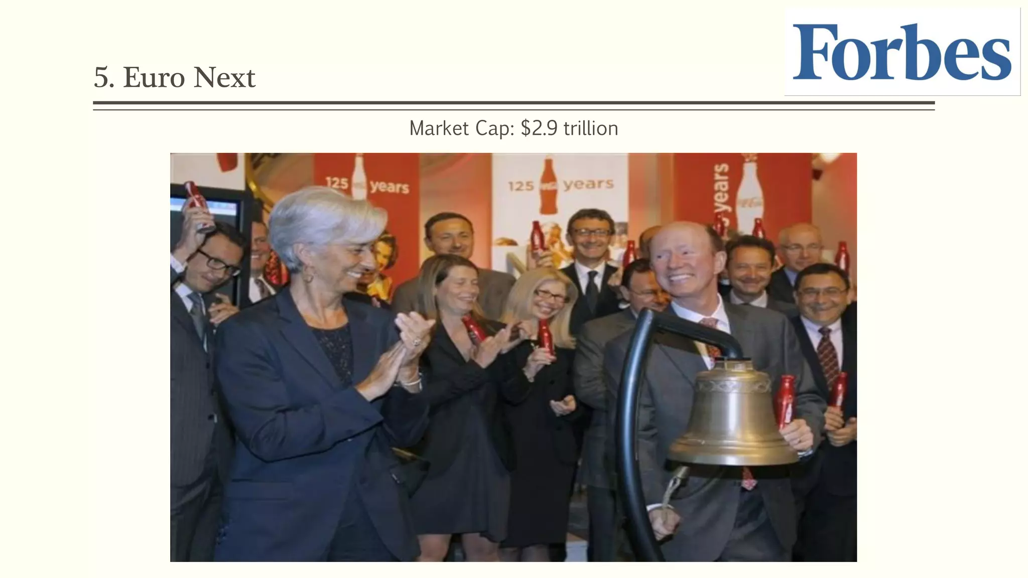 5. Euro Next 
Market Cap: $2.9 trillion 
 