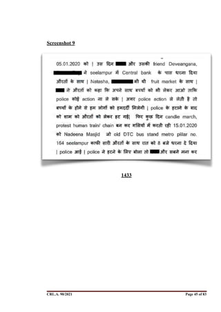 Screenshot 9
CRL.A. 90/2021 Page ! of !
45 83
1433
Signed By:SUNITA RAWAT
Location:
Signing Date:15.06.2021
10:30:51
Signature Not Verified
 