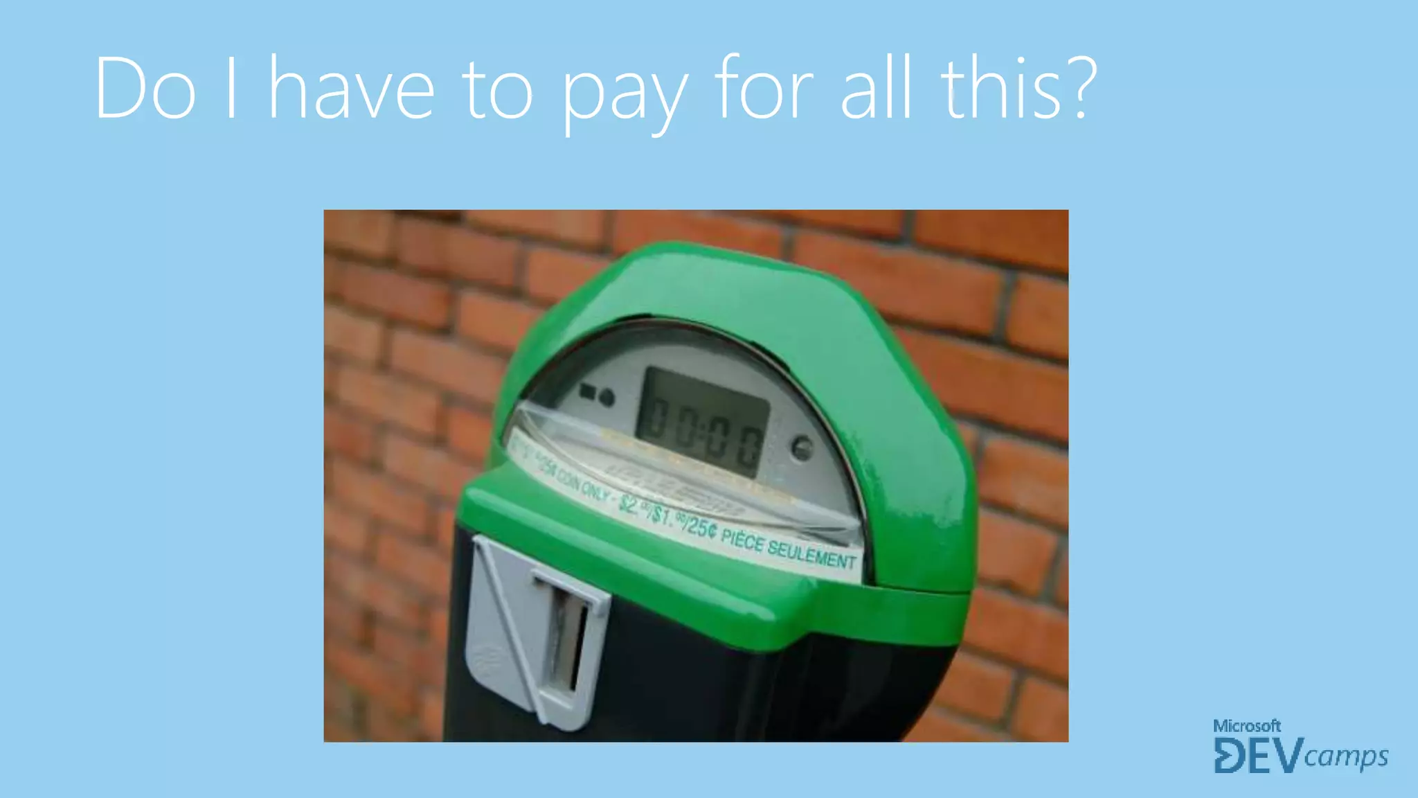 Do I have to pay for all this?
 