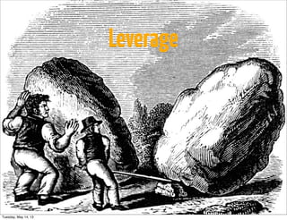 Leverage
Tuesday, May 14, 13
 