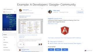 Example: A Developers' Google+ Community
 