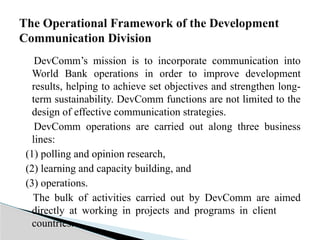 Development Comms Developmental communication presentationpptx | PPTX