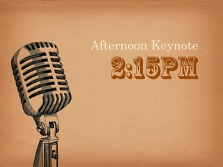 Afternoon Keynote

  2:15pm
 