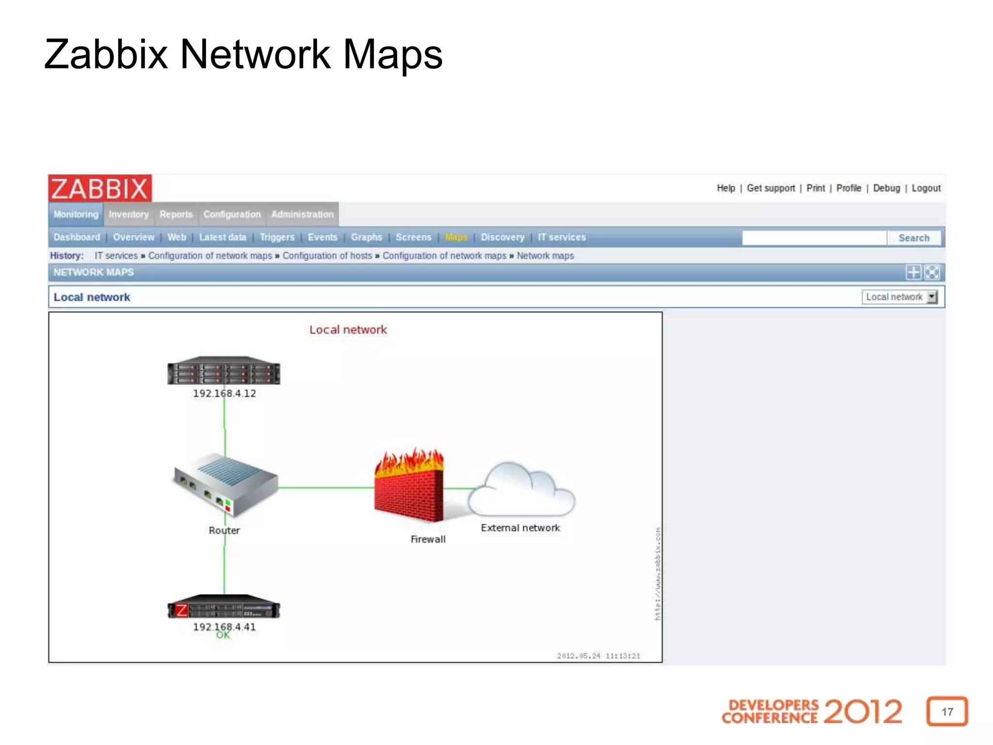 Zabbix Network Maps




                      17
 