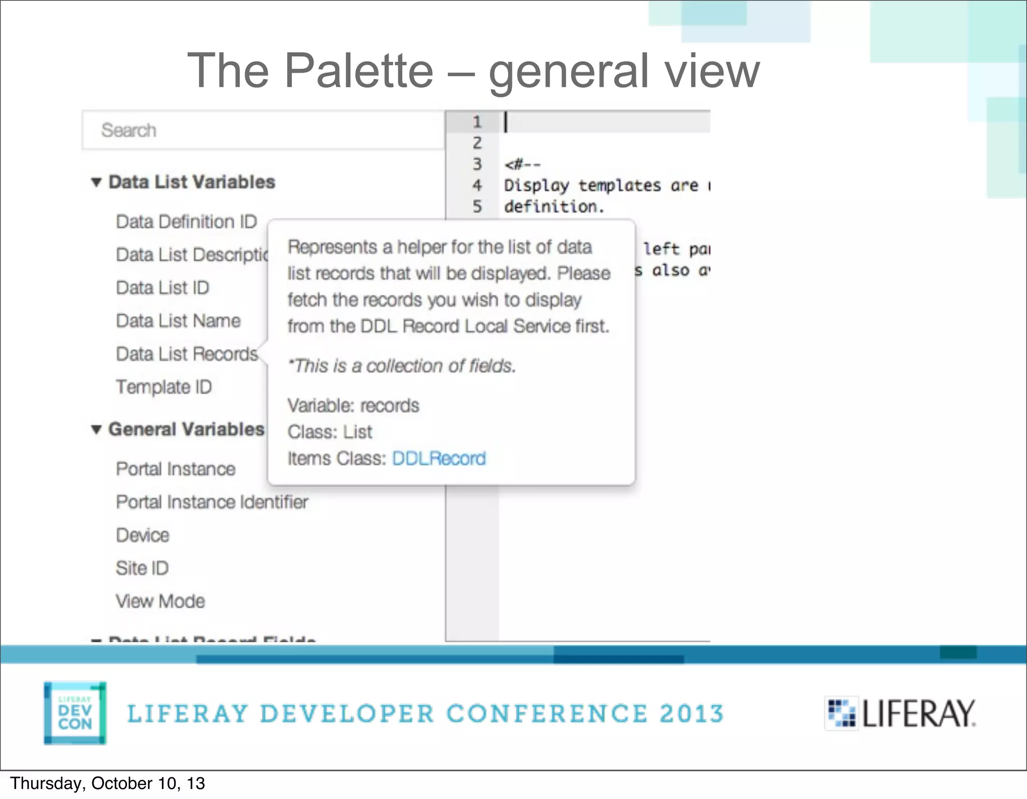The Palette – general view
Thursday, October 10, 13
 